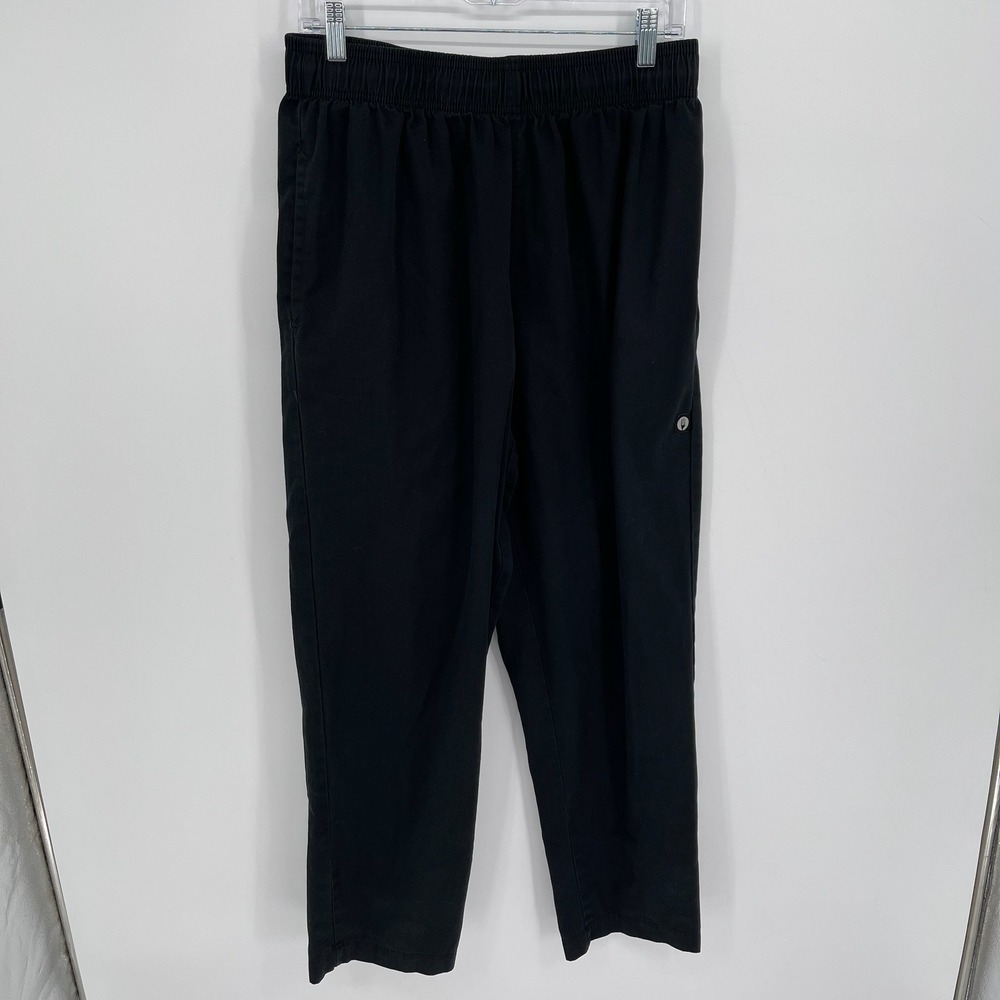 Chef Works Men's Black Elastic Waist Cargo Pocket Professional Chef Pants Size L